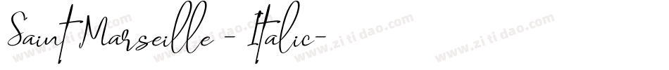 Saint Marseille - Italic字体转换